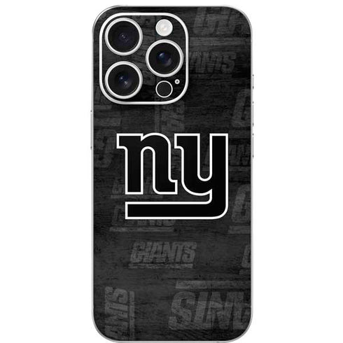 NFL New York Giants Black & White iPhone 16 Pro Skin
